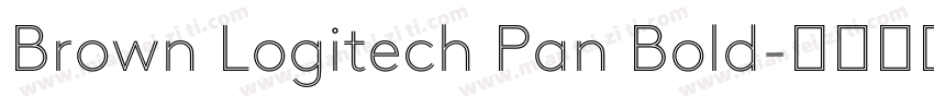Brown Logitech Pan Bold字体转换